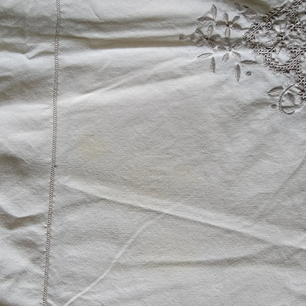 Maderia Style Cutwork Embroidery Tablecloth